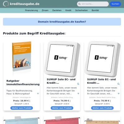 Screenshot kreditausgabe.de