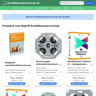 Screenshot kreditbeanspruchung.de