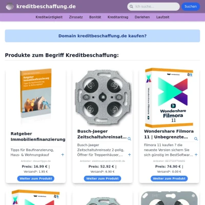 Screenshot kreditbeschaffung.de