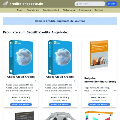 Screenshot kredite-angebote.de