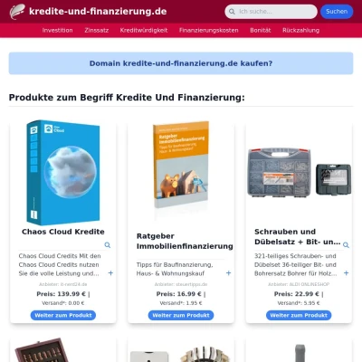 Screenshot kredite-und-finanzierung.de