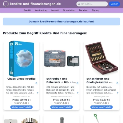 Screenshot kredite-und-finanzierungen.de