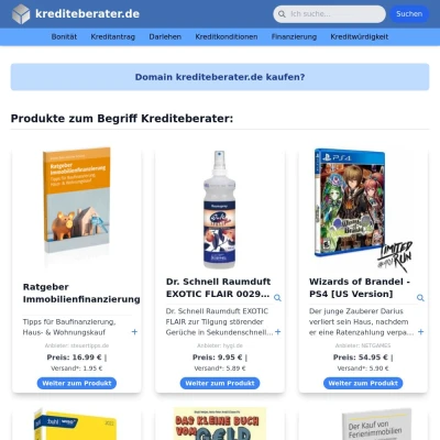 Screenshot krediteberater.de