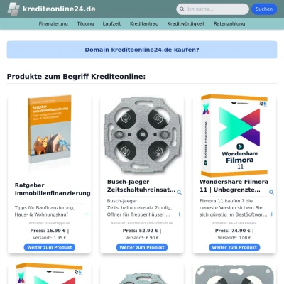 Screenshot krediteonline24.de