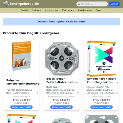 Screenshot kreditgeber24.de