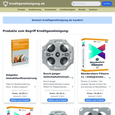 Screenshot kreditgenehmigung.de