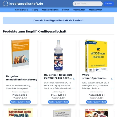 Screenshot kreditgesellschaft.de