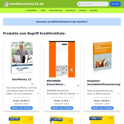 Screenshot kreditinstitute24.de