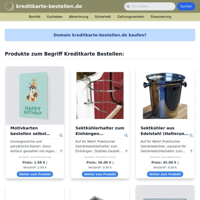 Screenshot kreditkarte-bestellen.de