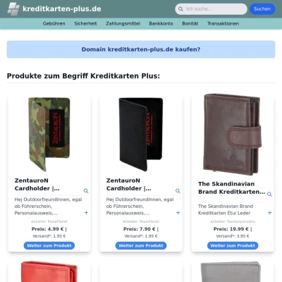 Screenshot kreditkarten-plus.de