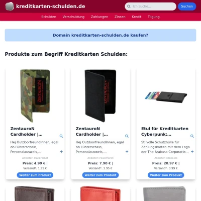 Screenshot kreditkarten-schulden.de