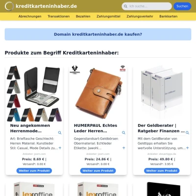 Screenshot kreditkarteninhaber.de