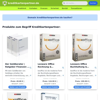 Screenshot kreditkartenpartner.de