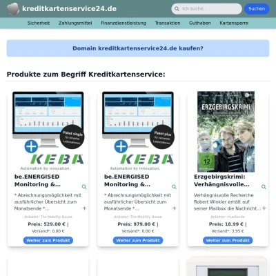 Screenshot kreditkartenservice24.de