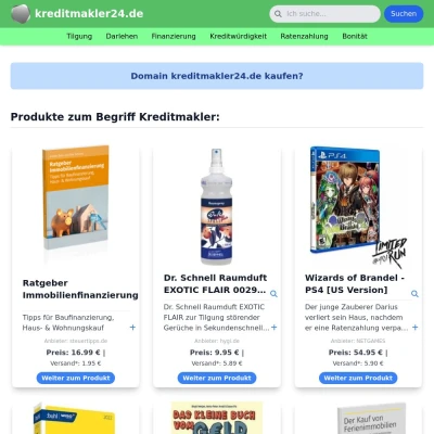 Screenshot kreditmakler24.de