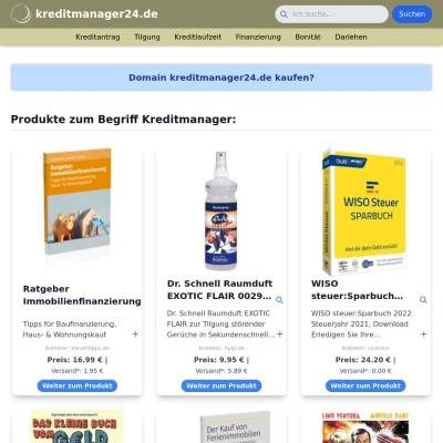 Screenshot kreditmanager24.de