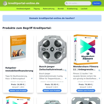 Screenshot kreditportal-online.de