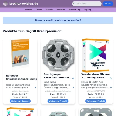 Screenshot kreditprovision.de