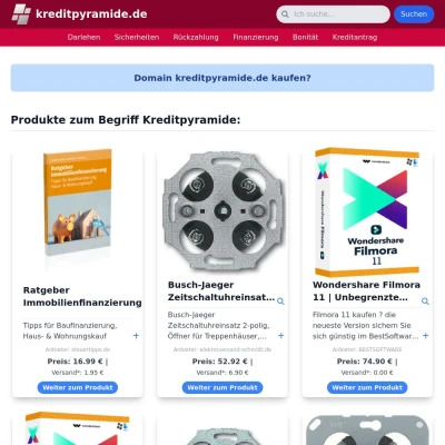 Screenshot kreditpyramide.de