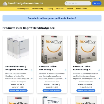 Screenshot kreditratgeber-online.de