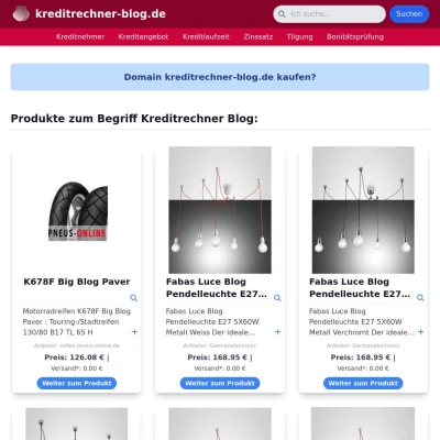 Screenshot kreditrechner-blog.de