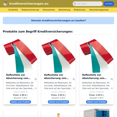 Screenshot kreditversicherungen.eu