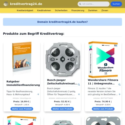 Screenshot kreditvertrag24.de