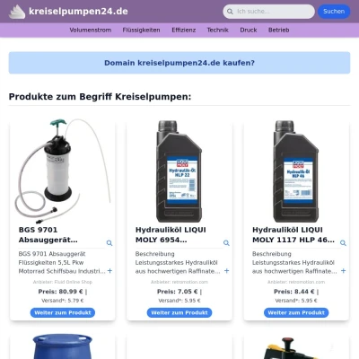 Screenshot kreiselpumpen24.de