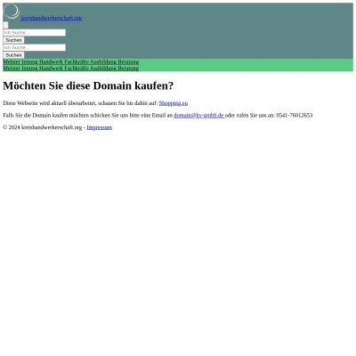 Screenshot kreishandwerkerschaft.org