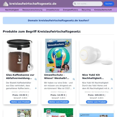 Screenshot kreislaufwirtschaftsgesetz.de