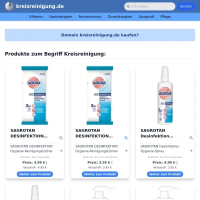 Screenshot kreisreinigung.de