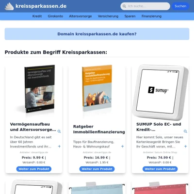 Screenshot kreissparkassen.de