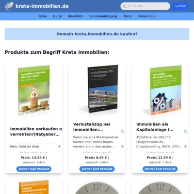 Screenshot kreta-immobilien.de