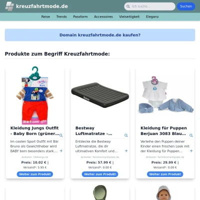 Screenshot kreuzfahrtmode.de