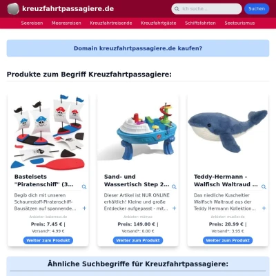 Screenshot kreuzfahrtpassagiere.de