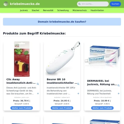 Screenshot kriebelmuecke.de