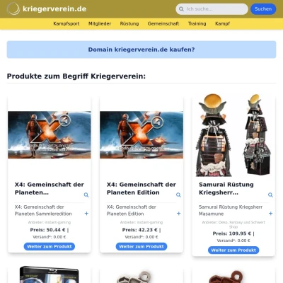 Screenshot kriegerverein.de