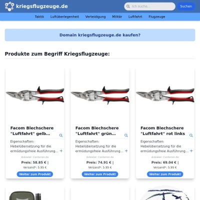 Screenshot kriegsflugzeuge.de