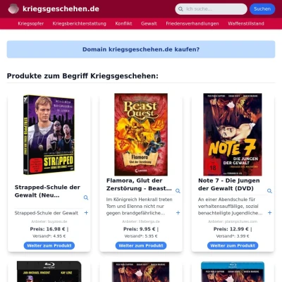 Screenshot kriegsgeschehen.de