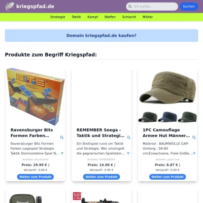 Screenshot kriegspfad.de