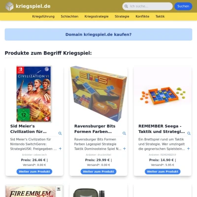 Screenshot kriegspiel.de