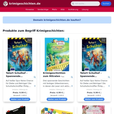 Screenshot krimigeschichten.de