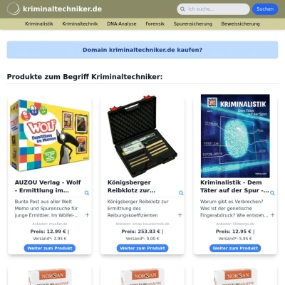 Screenshot kriminaltechniker.de