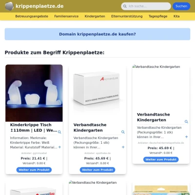 Screenshot krippenplaetze.de