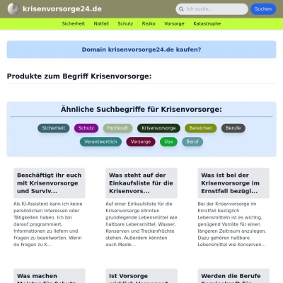 Screenshot krisenvorsorge24.de