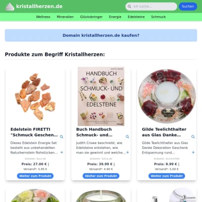 Screenshot kristallherzen.de