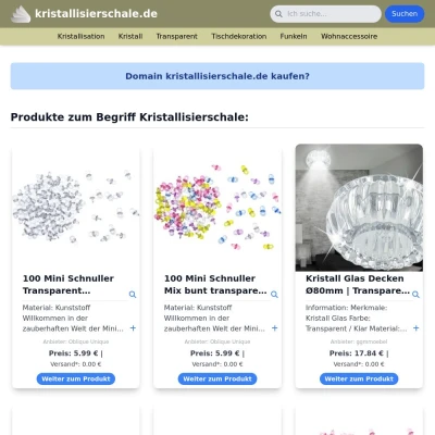 Screenshot kristallisierschale.de