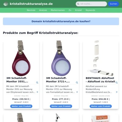 Screenshot kristallstrukturanalyse.de