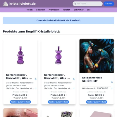 Screenshot kristallviolett.de