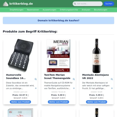 Screenshot kritikerblog.de